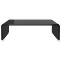vidaXL Sklenený TV stojan/stojan pod monitor, čierny, 40x25x11 cm
