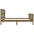 vidaXL Posteľný rám s čelom medovo-hnedý 200x200 cm masívne drevo