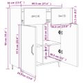 vidaXL Komoda biela 69,5x34x90 cm kompozitné drevo