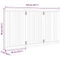 vidaXL Brána pre psa skladacia 3 panely čierna 150 cm topoľové drevo