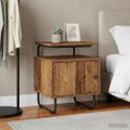 vidaXL Nočný stolík Staré drevo Kompozitné drevo