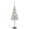 vidaXL Vianočný stromček s 150 LED-i Biela 120 cm PE a oceľ