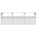 vidaXL Nástenná TV skrinka s LED, biela 130x31x45 cm