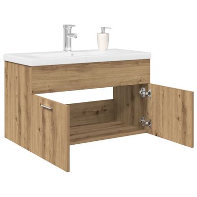VidaXL drezová skrinka so vstavaným umývadlom a batériou Artisan Dub