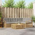 vidaXL Záhradná súprava gaučov 5 ks