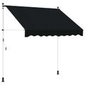 vidaXL Ručná skladacia markíza Čierna 150 cm