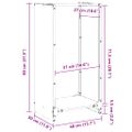vidaXL Regál na krbové drevo 40x30x80 cm, nehrdzavejúca oceľ