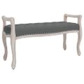 vidaXL Lavička tmavosivá 110x45x60 cm látka