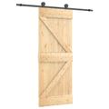 vidaXL Posuvné dvere 85 x 210 cm Masívne borovicové drevo (neupravené)