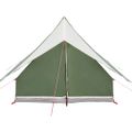 vidaXL Rodinný stan so strechou Zelená a biela 220 x 220 x 184 cm