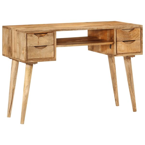 vidaXL Stolík so zásuvkami 110x47x76 cm mangovníkový masív