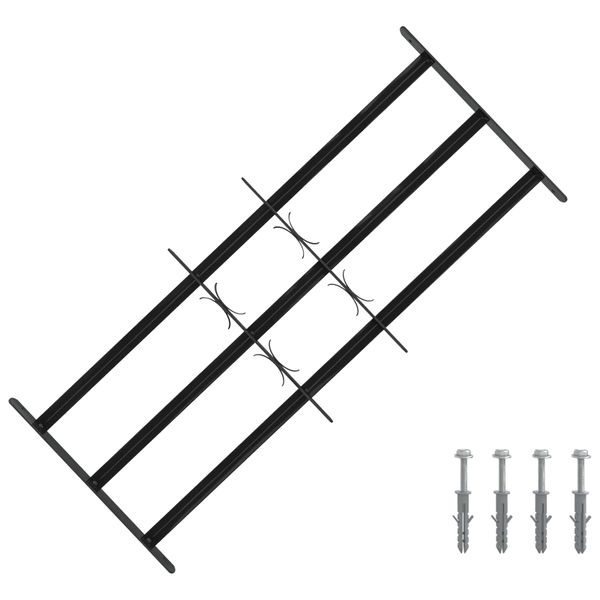 vidaXL Mriežka okna 116 x 45 cm Oceľ s práškovou povrchovou úpravou