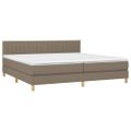 vidaXL Boxspring posteľ s matracom sivohnedý 200x200 cm látka