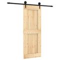 vidaXL Posuvné dvere Prírodná a čierna 80 x 210 cm