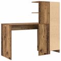 vidaXL Stôl Staré drevo 133,5 x 50 x 124 cm 2 ks
