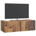 vidaXL Nástenná TV skrinka 98 x 41 x 30 cm Staré drevo
