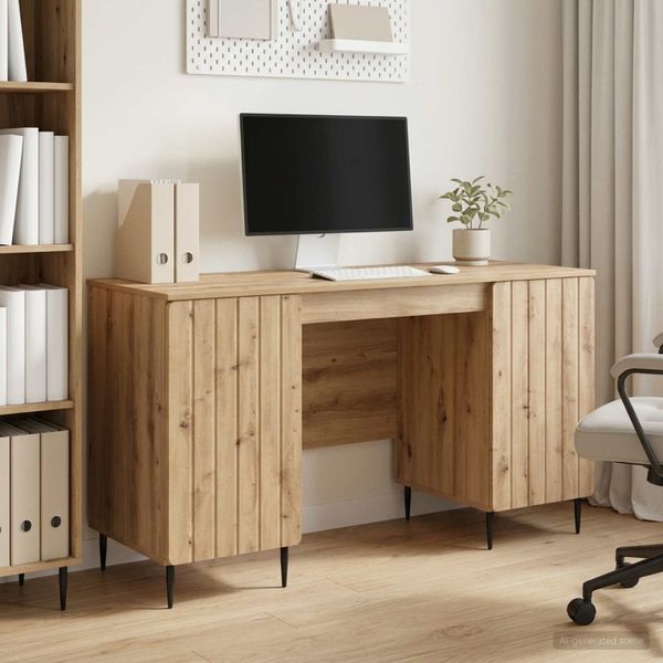 vidaXL Stôl Dub artisan Kompozitné drevo 142,5 x 50 x 75 cm
