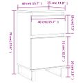 vidaXL Komoda čierna 40x35x70 cm kompozitné drevo