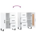 vidaXL Komoda lesklá biela 69,5x34x90 cm spracované drevo