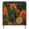 vidaXL Servírovacia skriňa ZAANDAM Čierny dub 69 x 33 x 76 cm