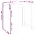 vidaXL Barový stôl biely 102x70x103,5 cm kompozitné drevo