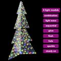vidaXL Vianočný stromček 240 LED Viacfarebný 180 cm Akryl