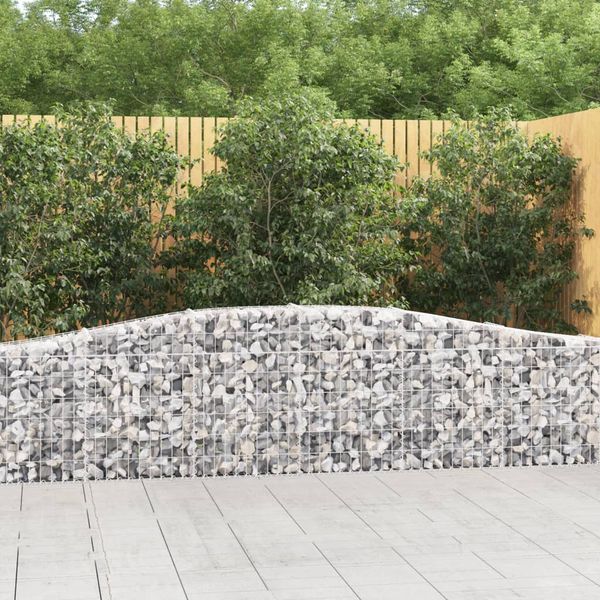 vidaXL Oblúkový gabionový kôš 6 ks 400x30x60/80 cm pozinkované železo