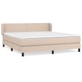 vidaXL Boxspring posteľ s matracom kapučínová 180x200 cm umelá koža