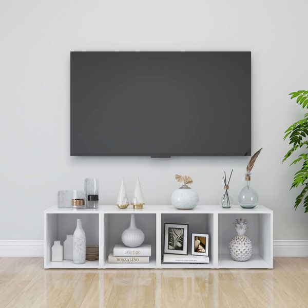 vidaXL TV skrinky 4 ks, biele 37x35x37 cm, kompozitné drevo