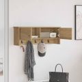 vidaXL Vešiak na stenu Nástenná montáž Remeselný dub 80 x 20 x 30 cm