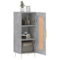 vidaXL Komoda betónovo sivá 34,5x34x90 cm spracované drevo
