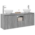 vidaXL Set kabinetov do kúpeľne 3 ks Sivý Sonoma 49,5 x 35 x 63 cm
