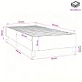 vidaXL Posteľný rám s boxspringom bledosivý 90x190 cm látka
