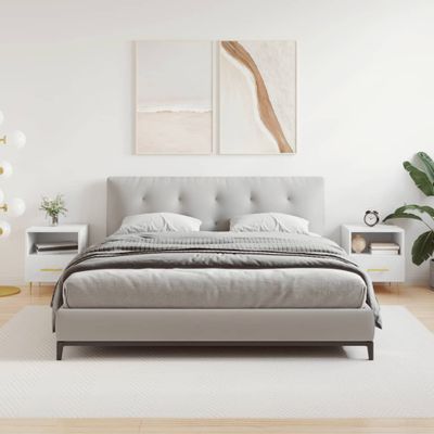 vidaXL Nočné stolíky 2 ks biele 40x35x47,5 cm kompozitné drevo