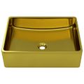 vidaXL Umývadlo 41x30x12 cm keramické zlaté