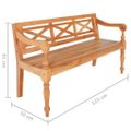 vidaXL Lavička Batavia 123 cm mahagónový masív bledohnedá