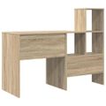 vidaXL Stôl Sonoma dub Kompozitné drevo 131,5 x 50 x 106,5 cm