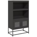 vidaXL Highboard Black 68x39x123 cm Oceľ
