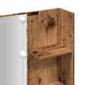 vidaXL Toaletný stolík s LED staré drevo 60x40x140 cm