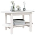 vidaXL Konferenčný stolík biely 80x45x45 cm borovicový masív