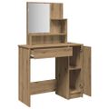vidaXL toaletný stolík so zrkadlom Artisan Dub 86,5x35x136 cm