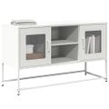 vidaXL TV skrinka biela 100,5x39x60,5 cm oceľ