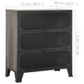 vidaXL Úložné skrinky 2 ks sivé 72x36x82 cm kov a MDF
