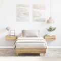 vidaXL Posteľný rám bez matraca dub artisan 90x200 cm kompozitné drevo