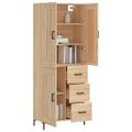 vidaXL Vysoká skrinka dub sonoma 69,5x34x180 cm spracované drevo