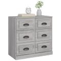 vidaXL Komoda sivá sonoma 70x35,5x67,5 cm spracované drevo