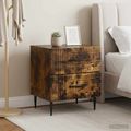 vidaXL Nočný stolík 2 ks Dymový dub 43 x 34,5 x 47,5 cm