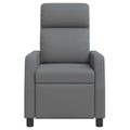 vidaXL Masážne relaxačné kreslo Sivá Umelá koža