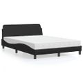 vidaXL Posteľ s matracom Dover čierna 140x190 cm umelá koža