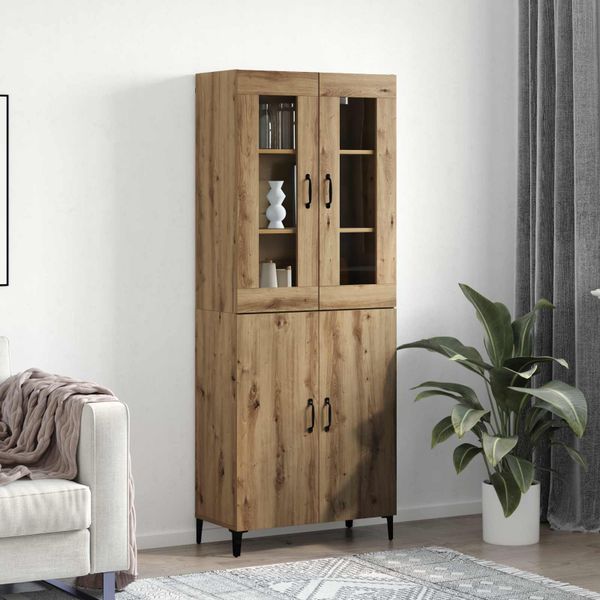 vidaXL Highboard 2 pcs Remeselný dub Kompozitné drevo
